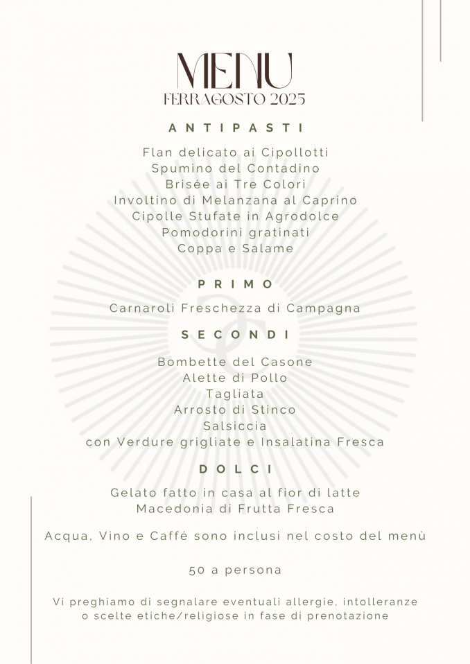 PRANZO DI FERRAGOSTO - CASA CASONI